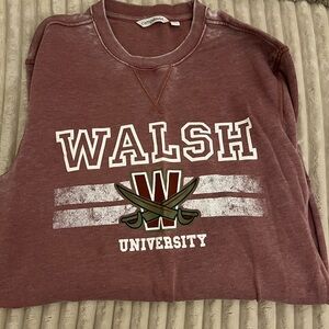 Sale!!  Maroon—Fade Washed Walsh University Sweatshirt—Great Condition!